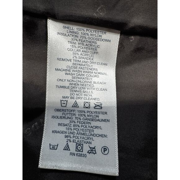 Lands End Puffer Parka Coat Women's M/P Brown Down Filled Fur Trim Hood Winter - Picture 7 of 12